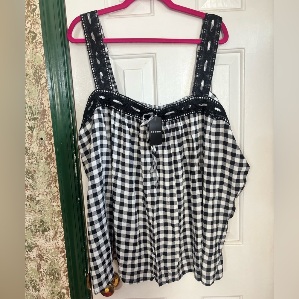 NWT Torrid Black and White Checkered tank